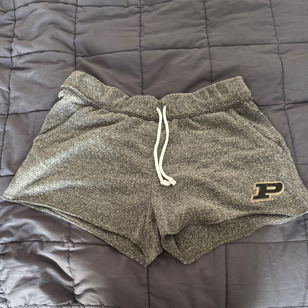 Rivalry Threads Gray Athletic Shorts with Logo